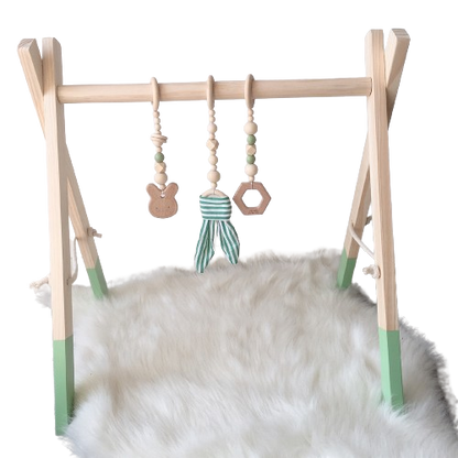 arche d'eveil jouet eveil suspension bois tapis d'eveil