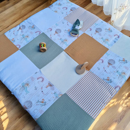 Tapis d'éveil montessori - tapis de vie pour bebe - Motricité - Biquette Biquette