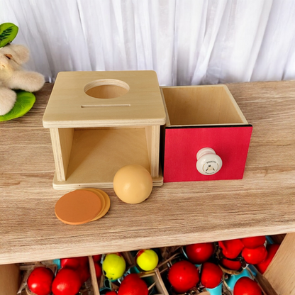 Wooden Permanence Box with Red Ball